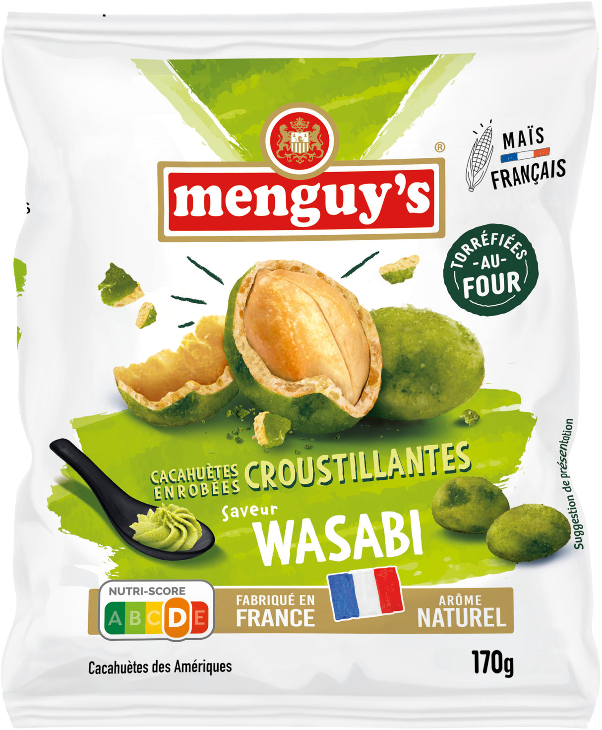 MENGUY'S Cacahuètes Enrobées Wasabi 170 g