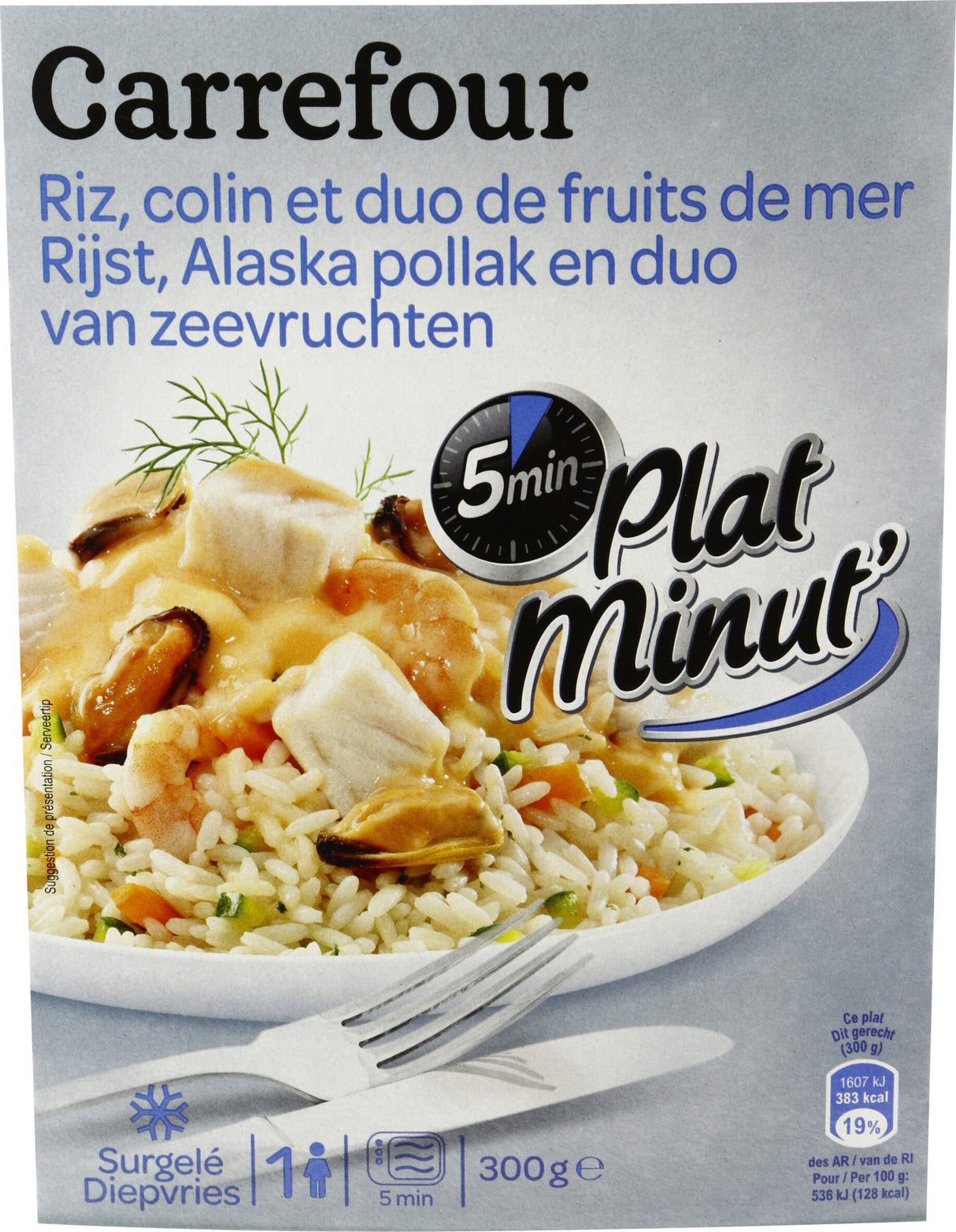 CARREFOUR Duo de la Mer Colin/Riz 300 g