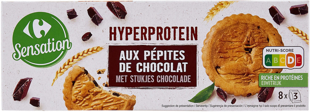 CARREFOUR Biscuits Hyperprotéinés Pépites Chocolat 140 g