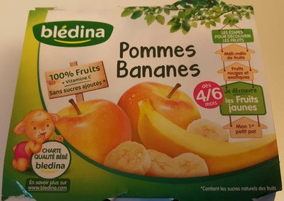 BLEDINA POTS FRUITS Pommes Bananes 4x130g Dès 4/6 Mois - Produit