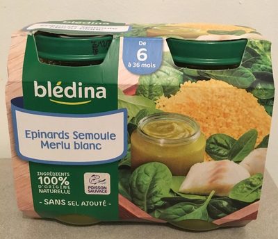 Epinards Semoule Merlu Blanc 2x200g - Produit