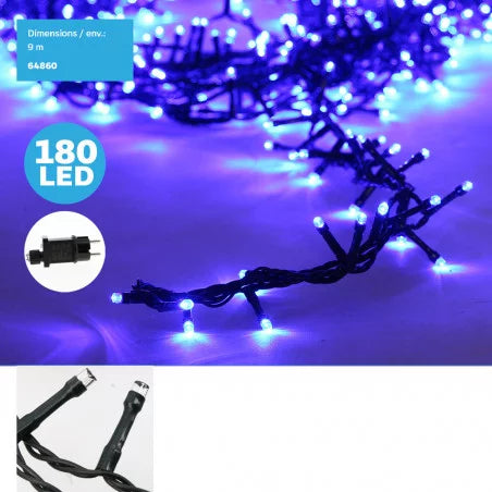 NOËL Guirlande Lumineuse Clignotante 180 LED 9m