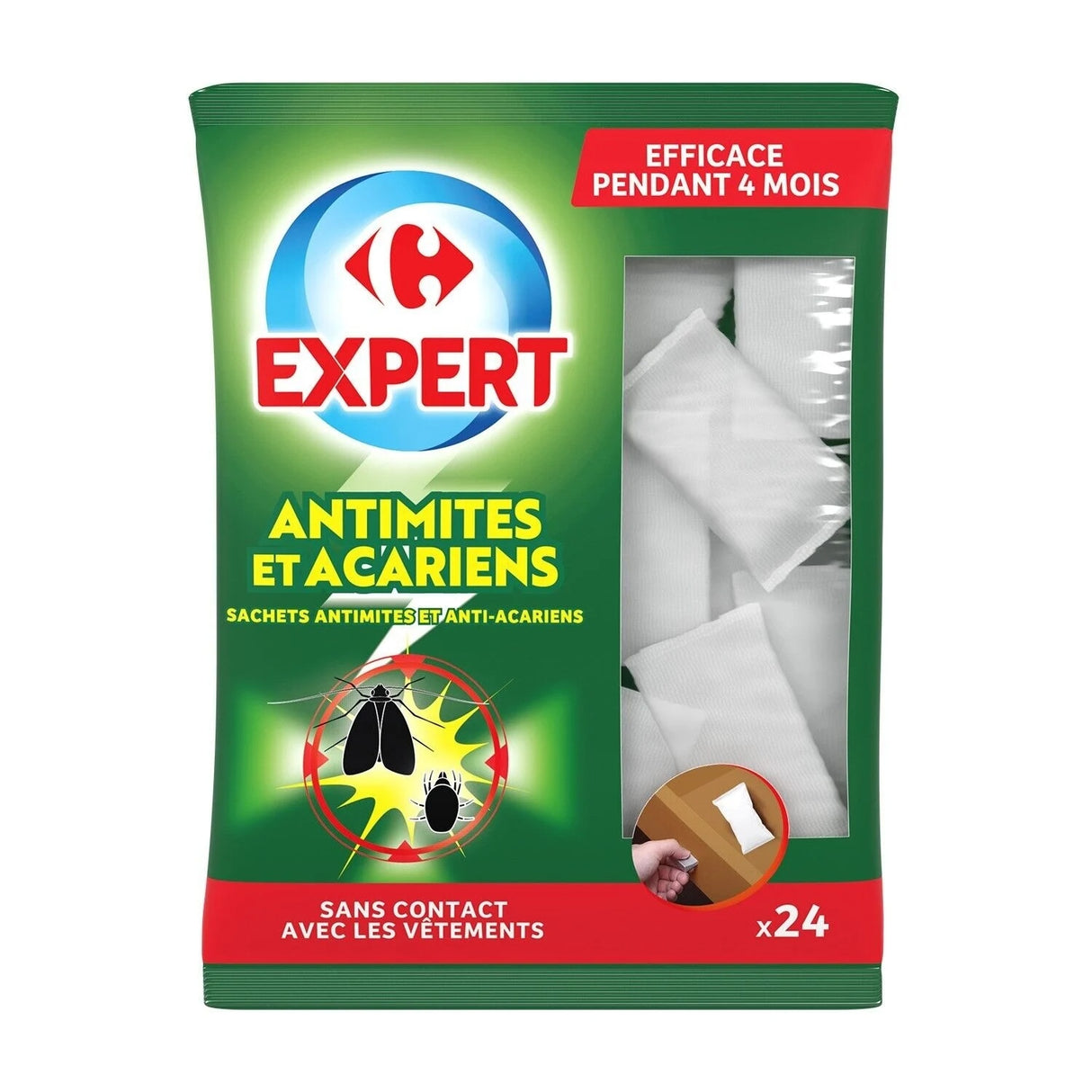 CARREFOUR Anti-Mites en Bocal Lot de 20