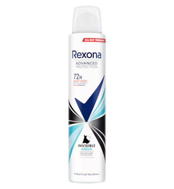 REXONA Déodorant Invisible Aqua Femme 200 ml