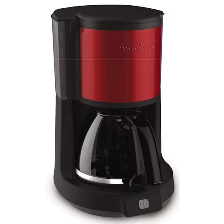 MOULINEX Cafetière Subito 3 Inox Rouge 15 Tasses 1000 W