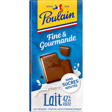 POULAIN Fine & Gourmande Lait Sans Sucres Ajoutés 95g