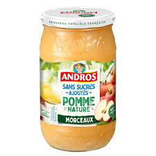 ANDROS Compote Pomme Nature Morceaux Sans Sucres Ajoutés 695g