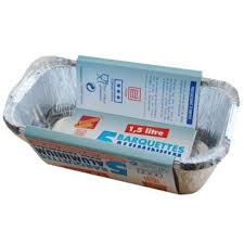 ELBE Barquettes Aluminium 1,5 L Lot de 5