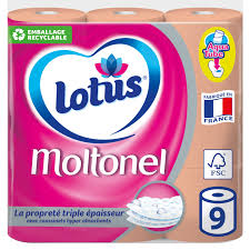 LOTUS Papier Hygiénique Pack de 9 Rouleaux