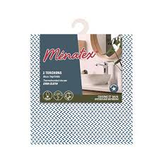 MENATEX Lavettes Microfibre Imprimées Cuisine 32x32 cm Lot de 2