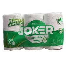 JOKER Papier Hygiénique Aloe Vera 6 Rouleaux 3 Plis