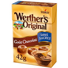 WERTHER'S ORIGINAL Chocolat Sans Sucre 42g