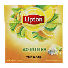 LIPTON Thé Parfumé aux Agrumes 20 Sachets