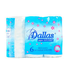 DALLAS Papier Hygiénique Pack de 6 Rouleaux