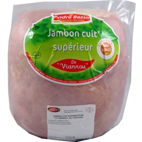 BAZIN Jambon Cuit Supérieur Double Durée Torchon