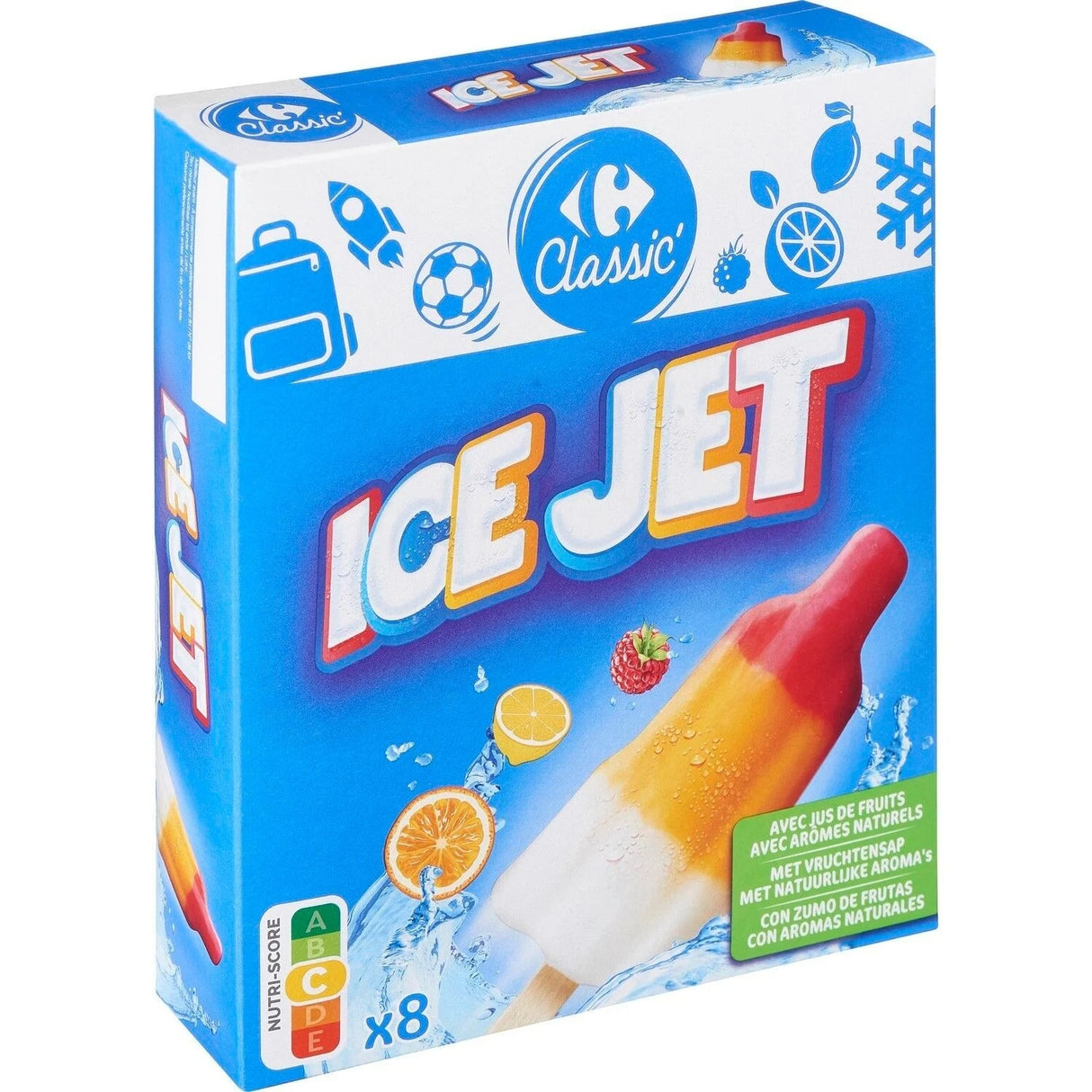 CARREFOUR Ice Jets Boîte de 8 480g