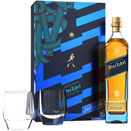 JOHNNIE WALKER Coffret Blue Label 75cl + 2 Verres