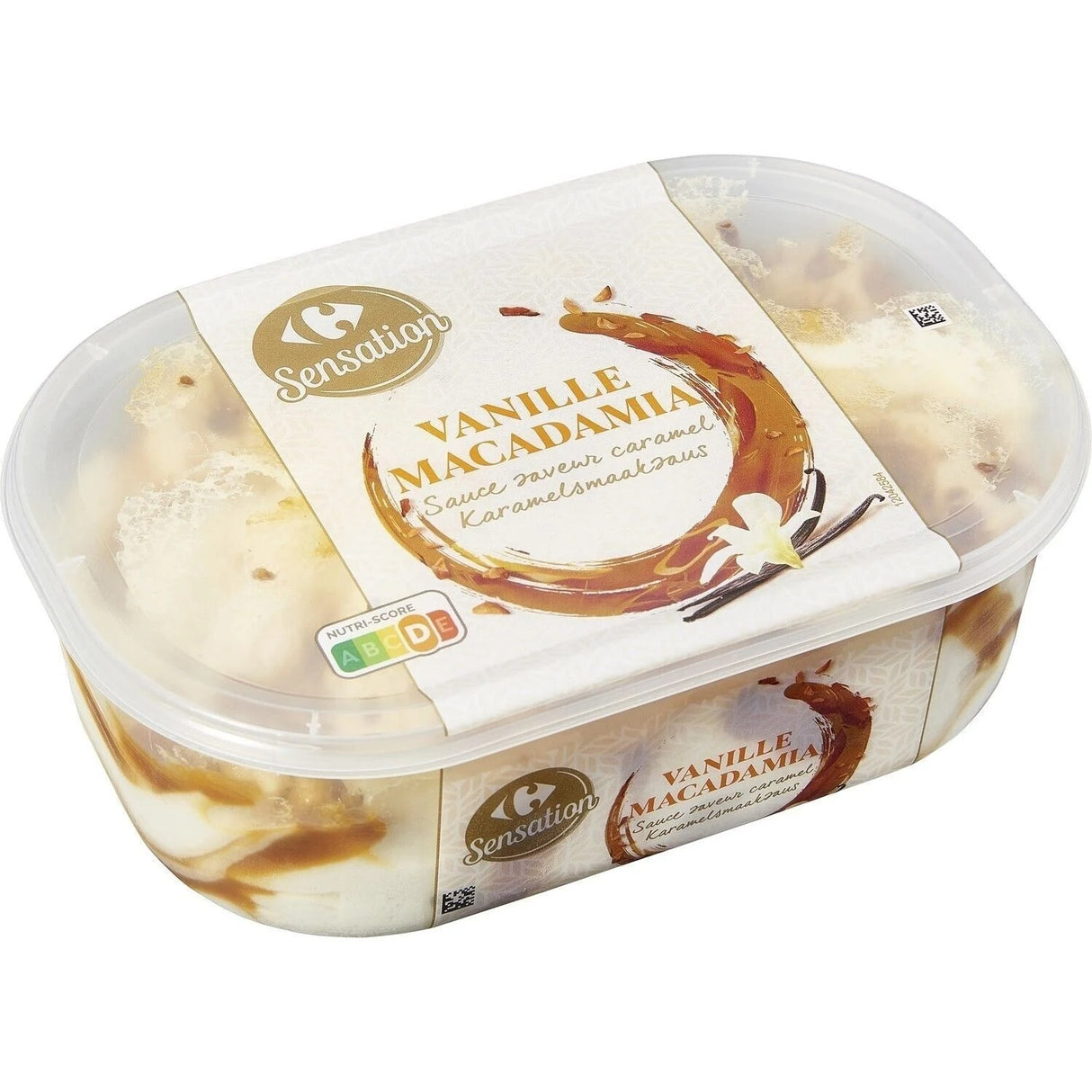 CARREFOUR Crème Glacée Vanille-Macadamia 484 g