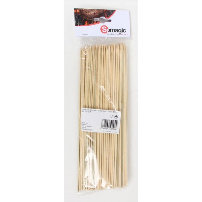 GÉNÉRIQUE Piques à Brochettes 25 cm Pack de 100