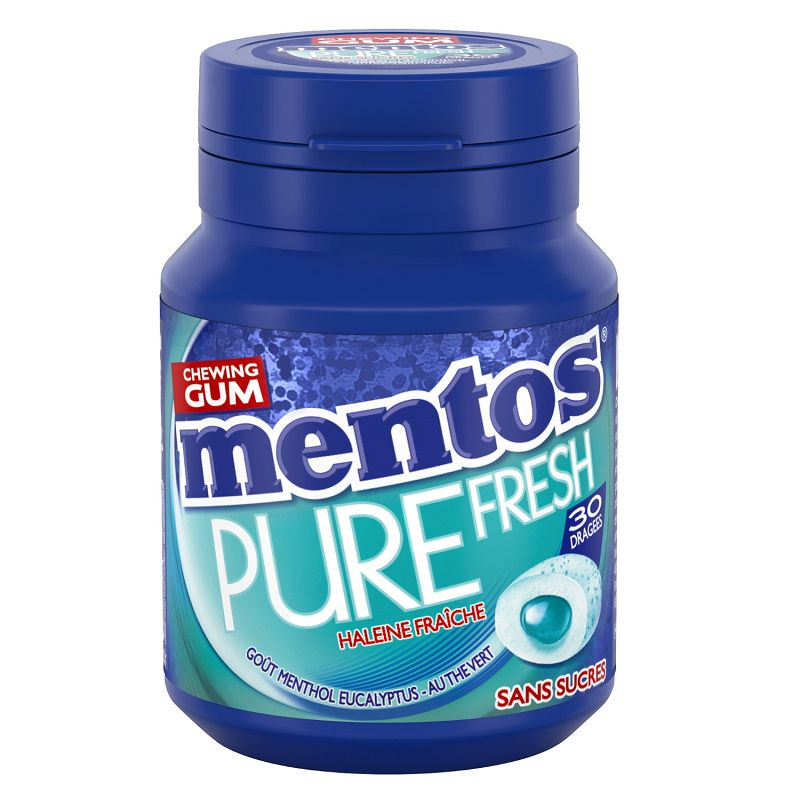 MENTOS Pure Fresh Menthol Eucalyptus Pack de 30