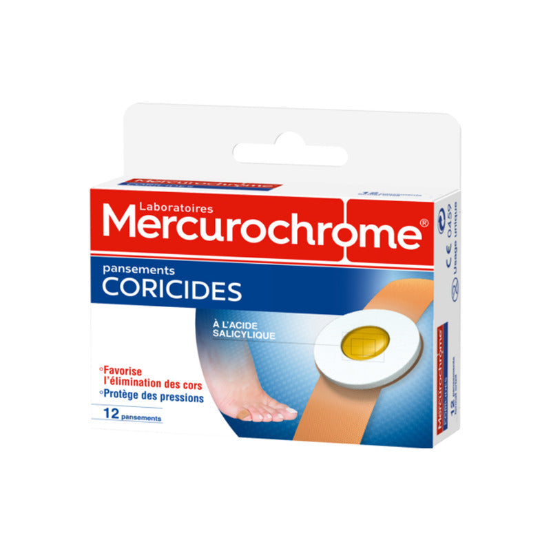 MERCUROCHROME Pansements Coricides Boîte de 12