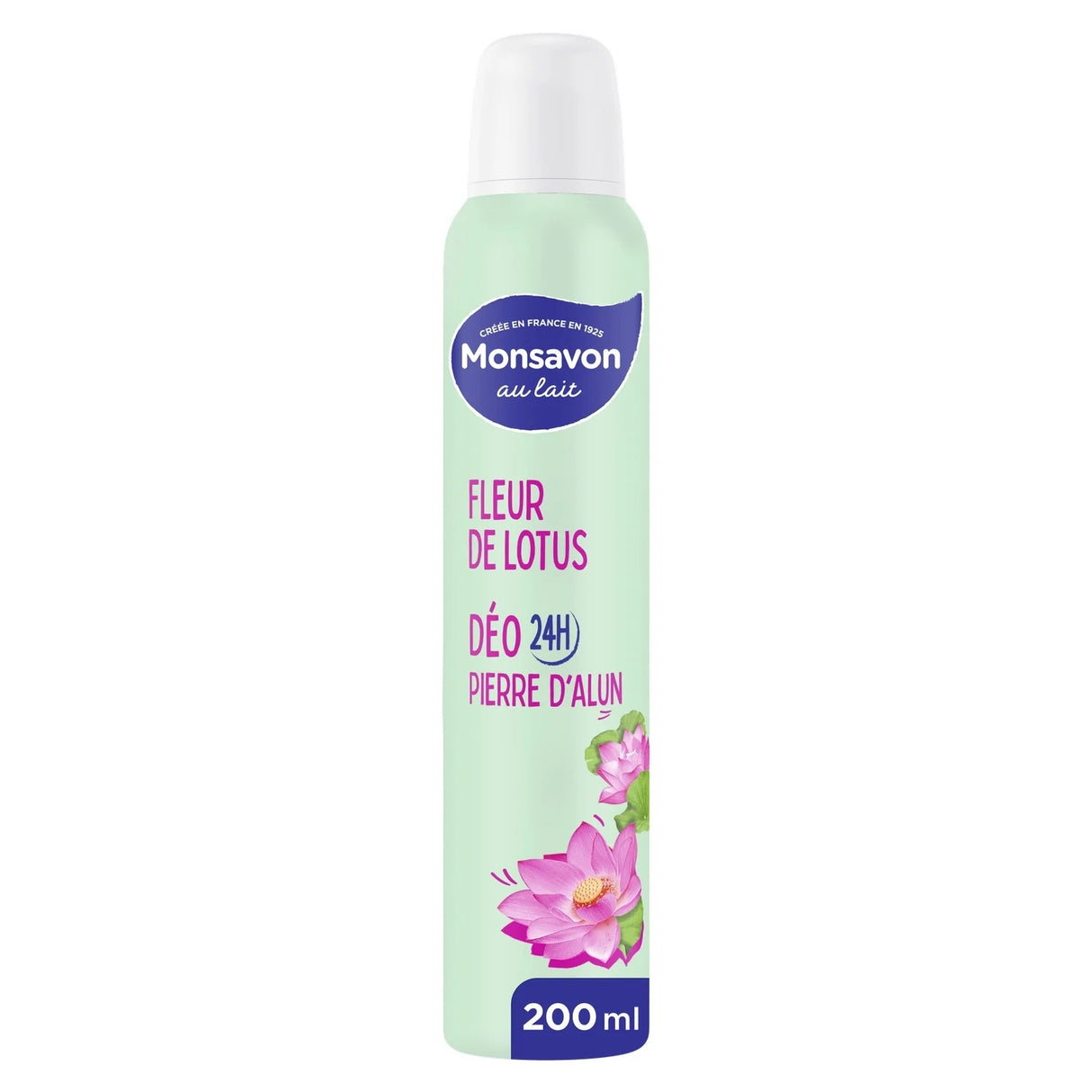 MONSAVON Déodorant Pierre d'Alun Lait & Fleur de Lotus 200 ml