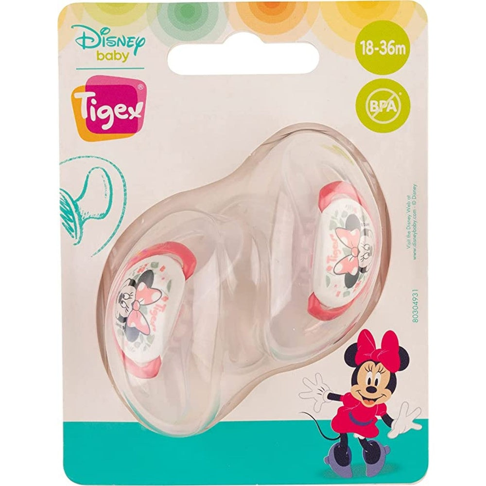 TIGEX Sucette Physiologique Silicone +18 mois Minnie Pack de 2