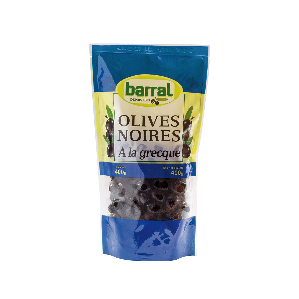 BARRAL Olives Noires à la Grecque Sachet 400g