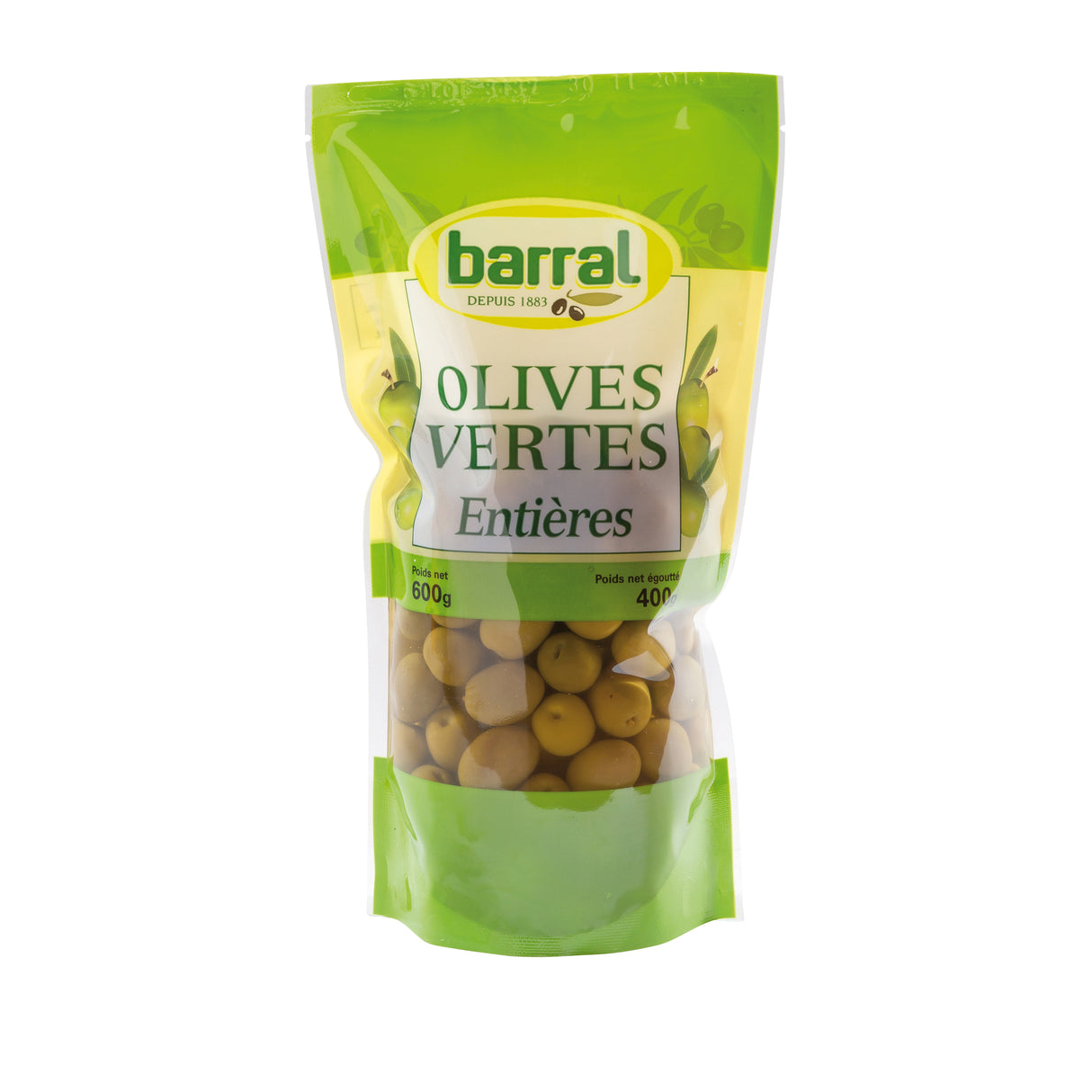 BARRAL Olives Vertes Sachet 400g