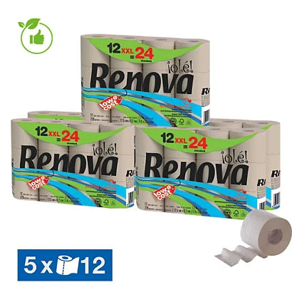 RENOVA Papier Hygiénique OLE Double Rouleau