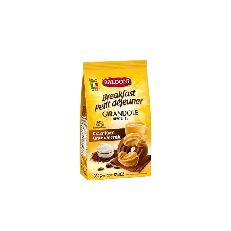 BALOCCO Biscuits Petit Déjeuner Girandole Cacao & Crème 350 g