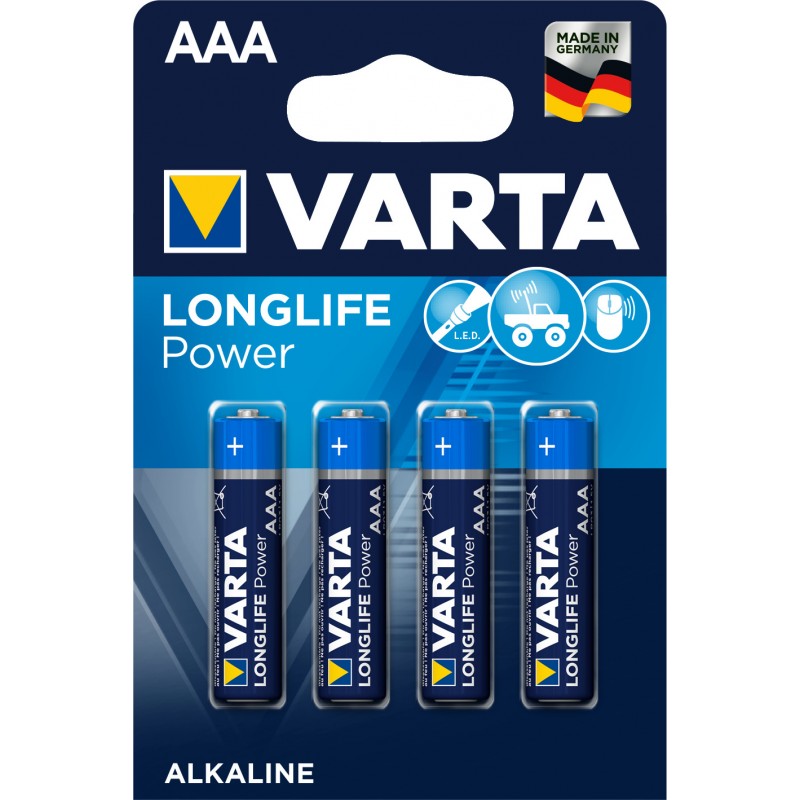 VARTA Piles Longlife AAA 1,5V Alcaline x4