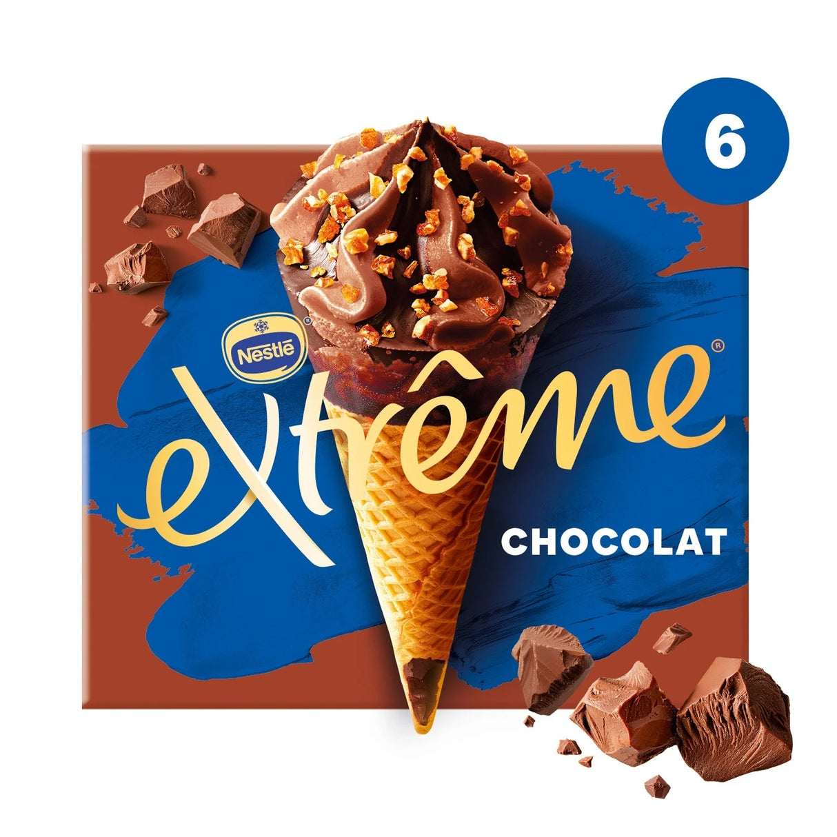 NESTLÉ Glace Extrême Chocolat Pack de 6 x 71 g