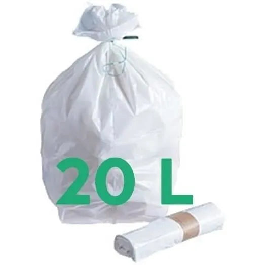 PP BLANC Sacs Poubelle Lien Standard 100 L Lot de 20