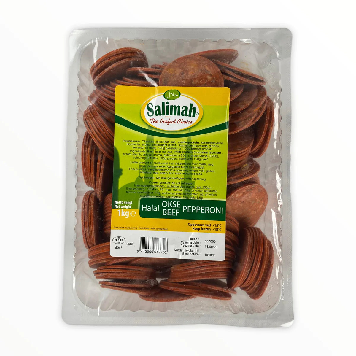 SALIMAH Pepperoni Boeuf/Dinde Halal 1 kg