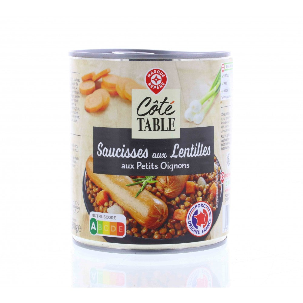 ATHOS Saucisses aux Lentilles 840 g