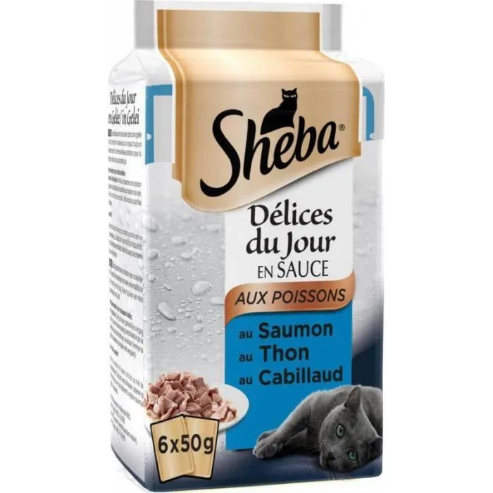 SHEBA Délices Poisson Lot de 6x50g