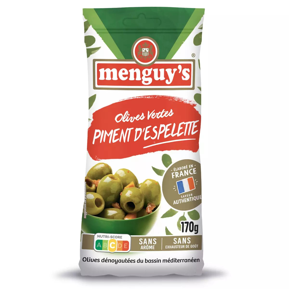 MENGUY'S Olives Vertes au Piment d'Espelette 170 g