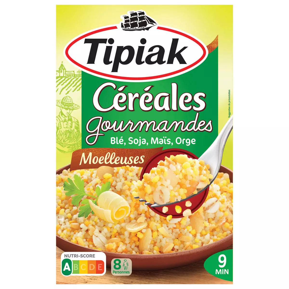 TIPIAK Céréales Gourmandes Blé-Maïs-Soja 2x200 g