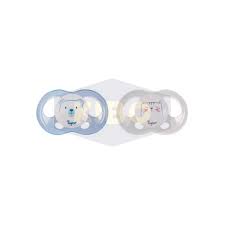 TIGEX Sucettes Soft Touch Silicone Garçon 0-6 mois Lot de 2