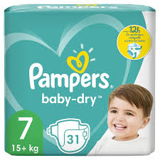 PAMPERS Baby Dry Taille 7 Pack de 31