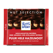 RITTER SPORT Chocolat Noir aux Noisettes Entières