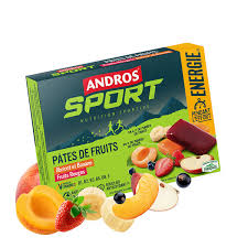 ANDROS SPORT Pâtes de Fruits Abricot/Banane/Fruits Rouges 6x30g