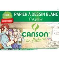 CANSON Papier Dessin C à Grain 24x32cm 16F 180g