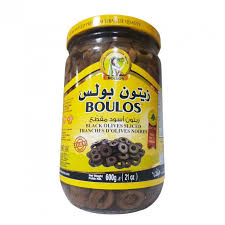 BOULOS Olives Noires Tranchées 600ml