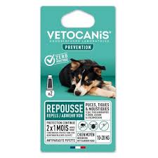 VETOCANIS Anti-puces et Anti-tiques 2 Pipettes