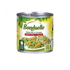 BONDUELLE Petits Pois et Carottes à l'Étuvée Boîte 1/2