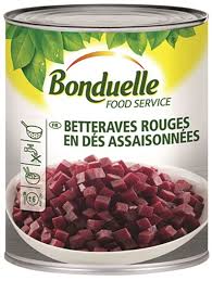 BONDUELLE Betteraves Rouges en Dés Boîte 4/4 800g