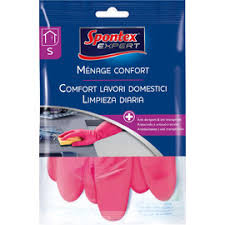 SPONTEX Gants Latex Naturel Confort Lot de 10