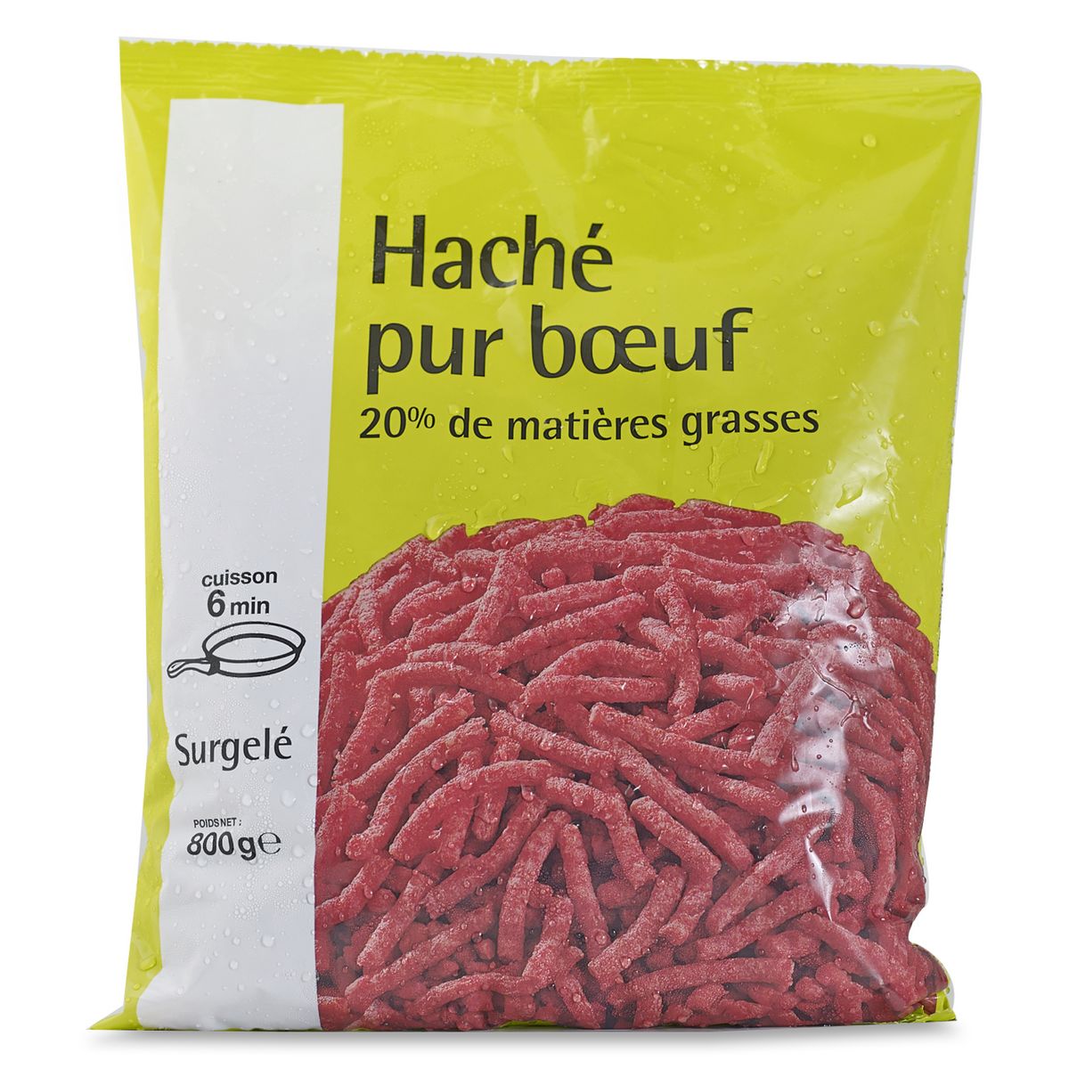 BOUCHERIE Haché Pur Boeuf 20% MG Surgelé 800 g